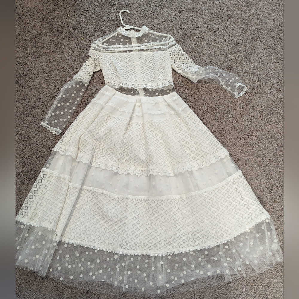 Tea Length Lace Dress